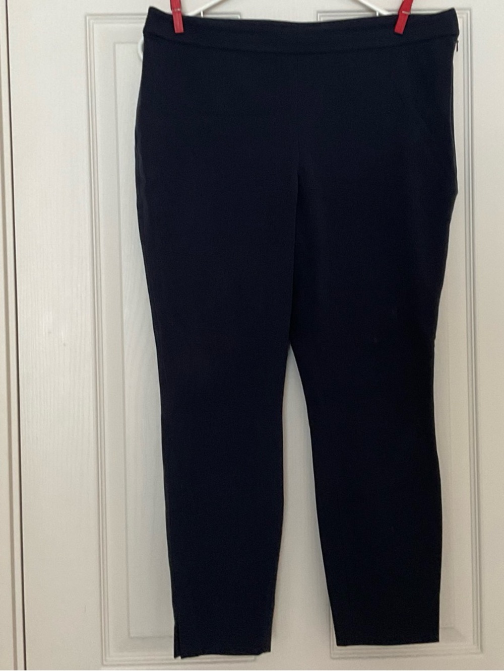 Navy Blue  Stretch Ankle Pants - Women's Slim Fit